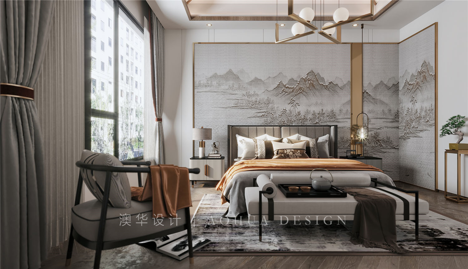 聯投半島,新中式,武漢裝修設計,武漢裝修