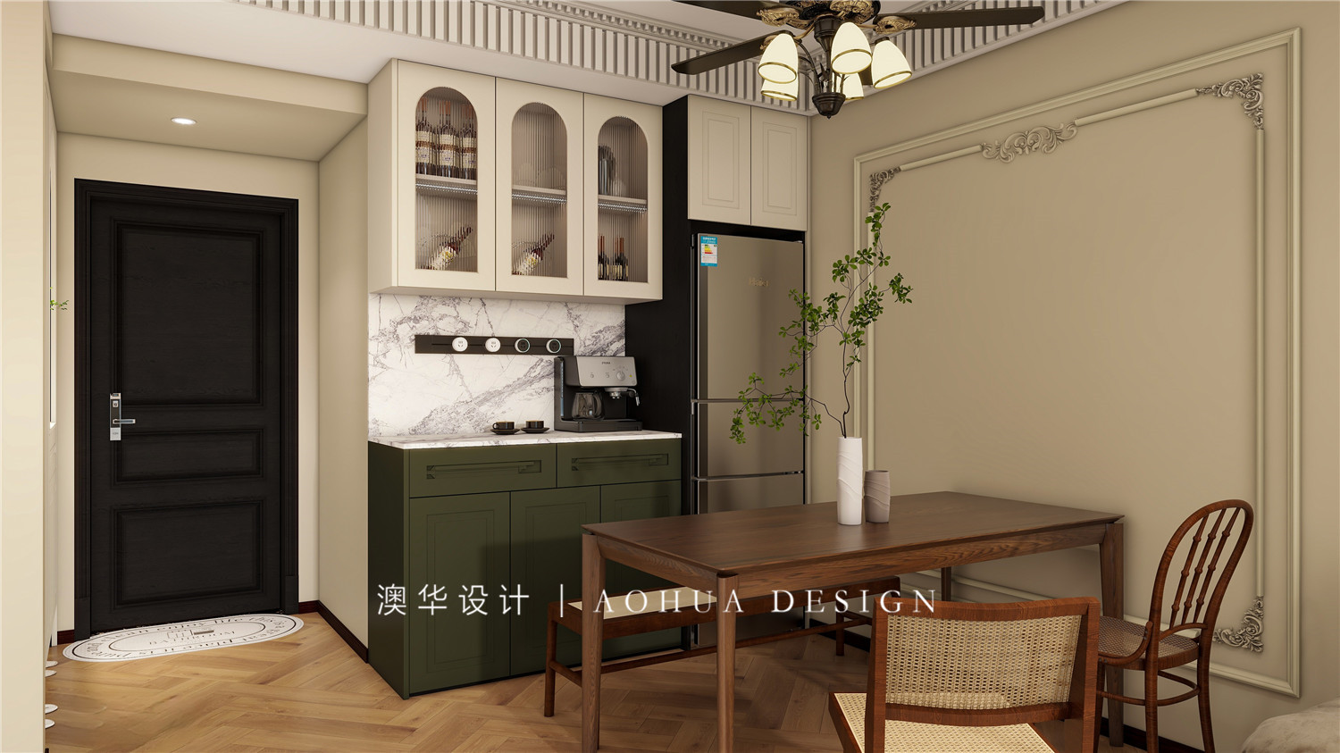 金域藍灣78㎡中古風