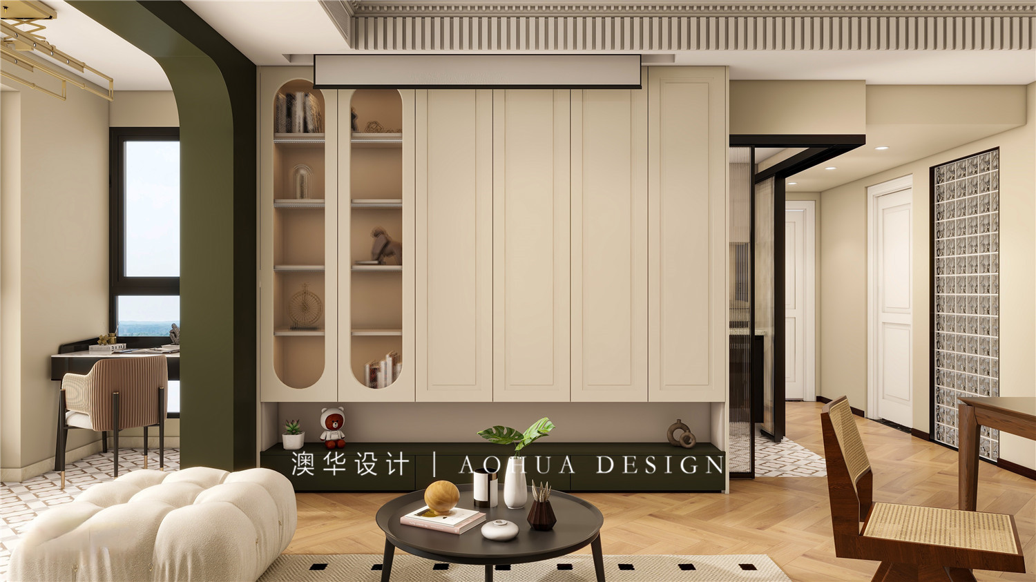 金域藍灣78㎡中古風