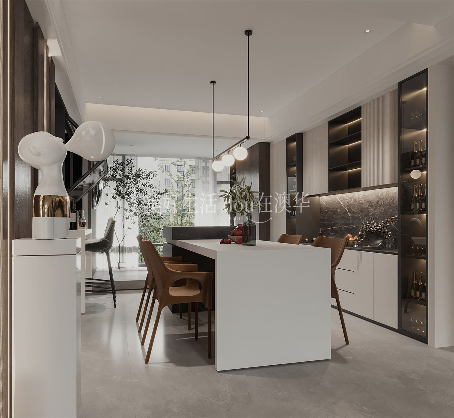 融創望江府133㎡,融創望江府裝修效果圖,武漢室內裝修