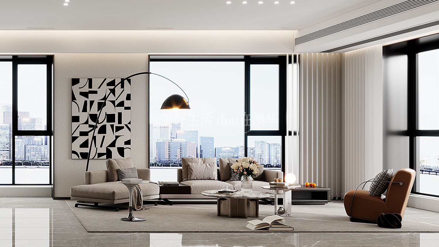 世茂天胤裝修效果圖,武漢裝修設計,現代極簡