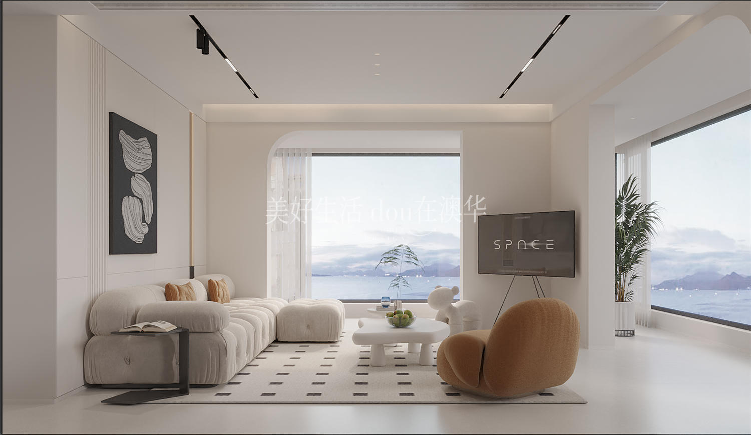 城投聯投譽江南裝修效果圖,現代極簡,武漢裝修設計