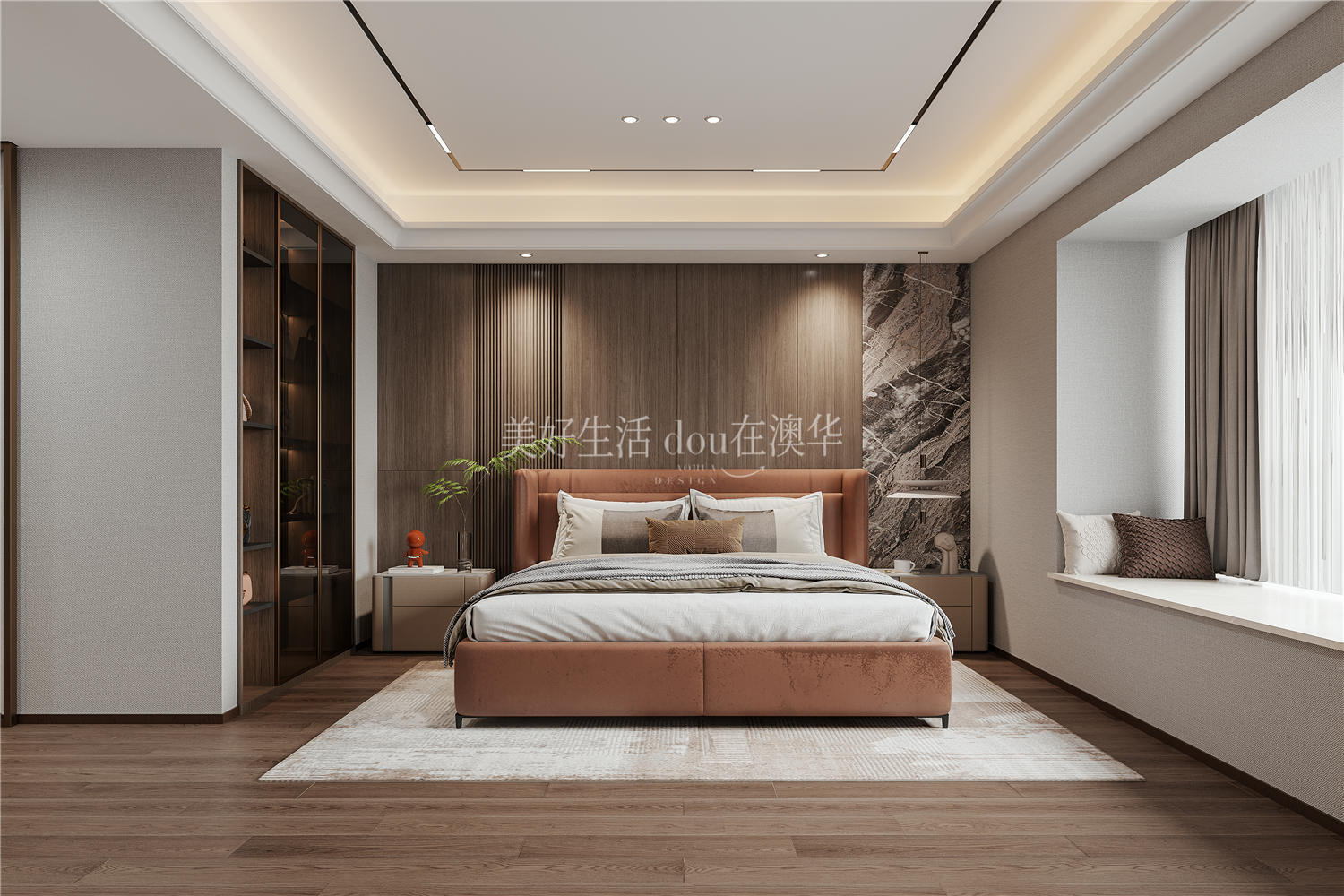 越秀·金融匯裝修效果圖,意式輕奢,武漢裝修設計