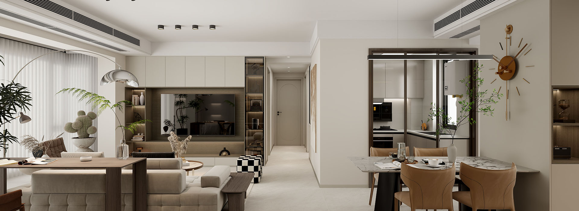 華僑城歡樂天際裝修,現(xiàn)代簡約