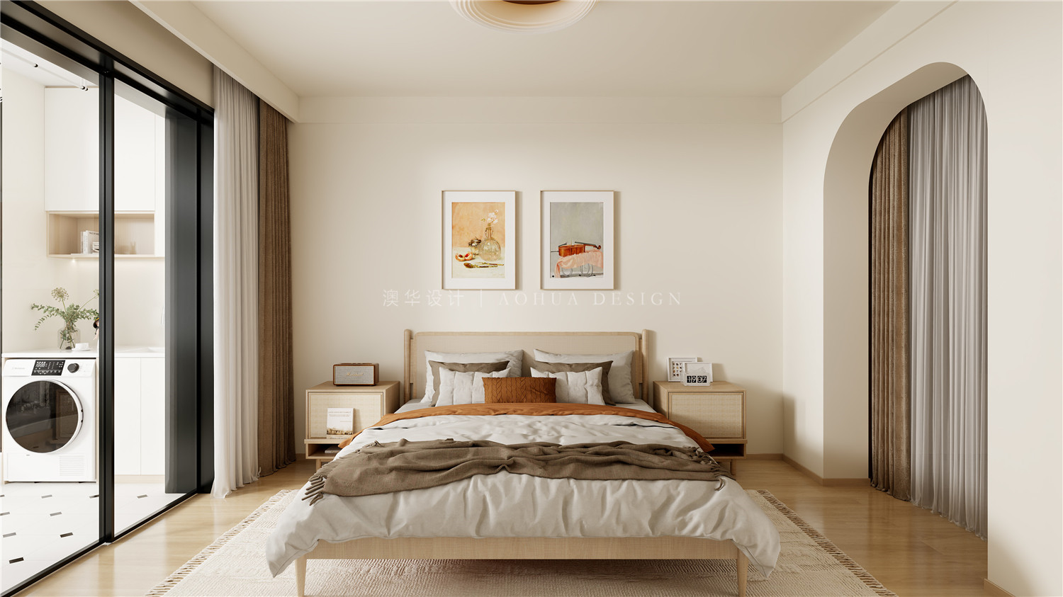 統(tǒng)建千禧園裝修效果圖,奶油原木