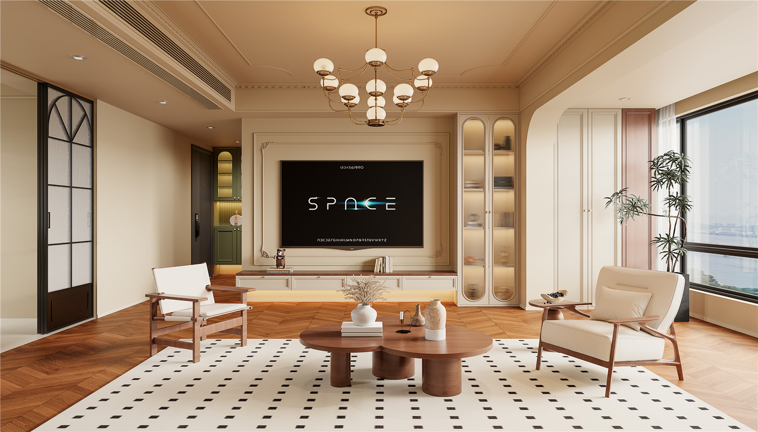 華發公園首府裝修,法式中古