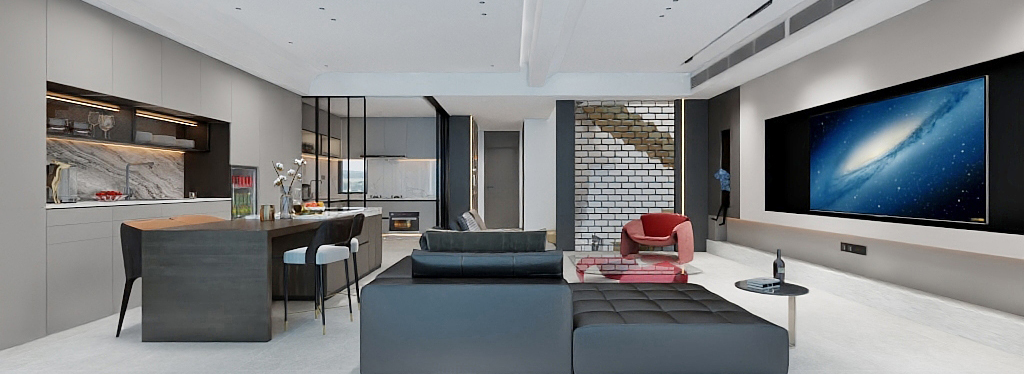 光谷世界城瑜樾東方裝修,現(xiàn)代風(fēng)