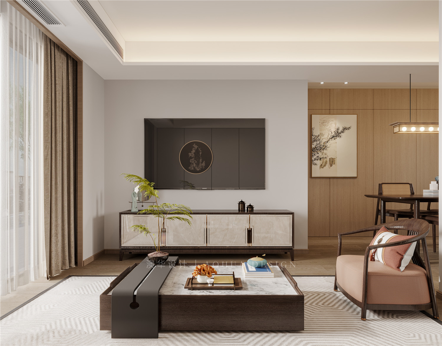 現代中式,武漢別墅裝修