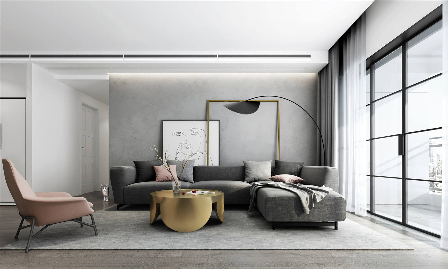 大華公園世家裝修,現代簡約