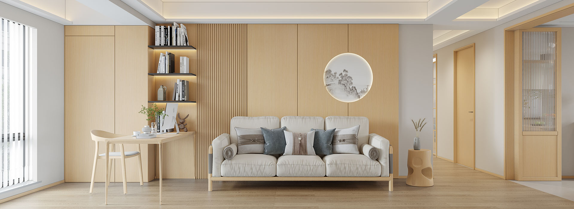 復地東湖國際7期裝修,原木風