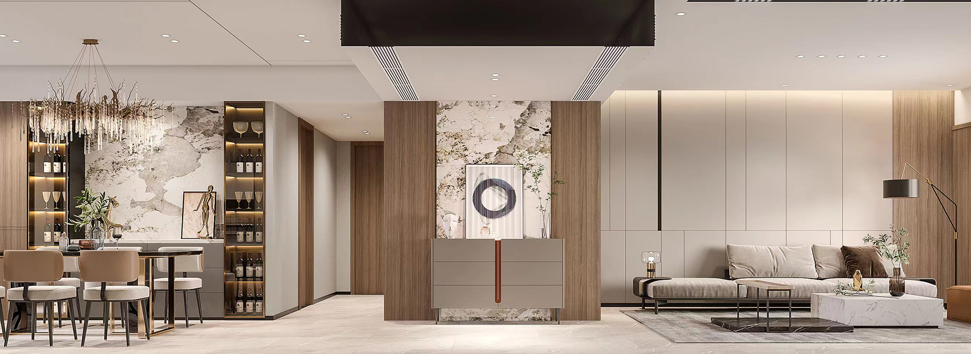 華發(fā)外灘薈裝修,大平層裝修