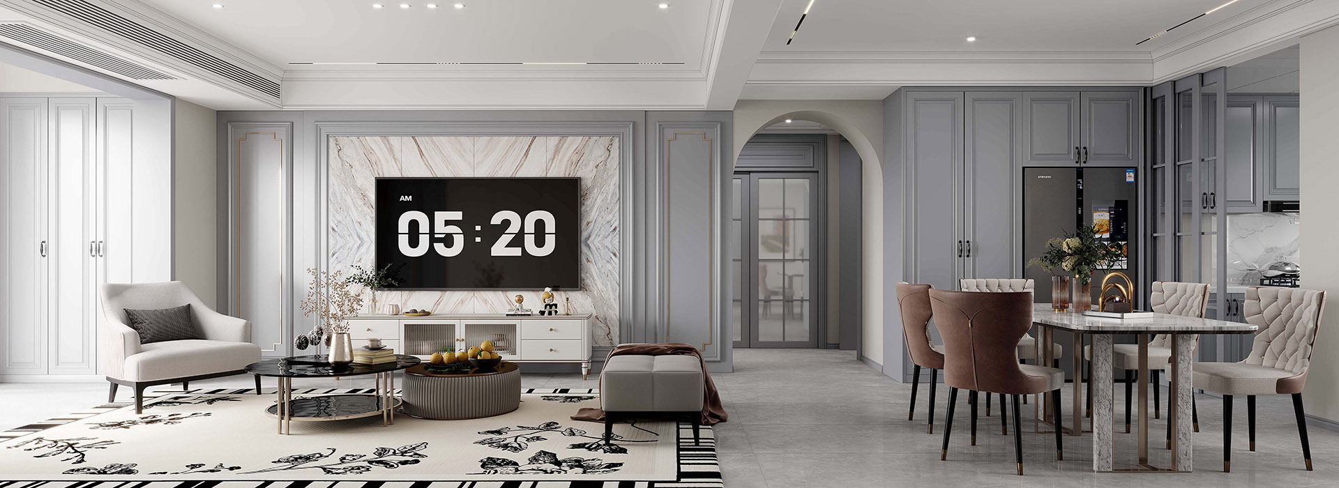 和昌森林湖裝修,法式輕奢風(fēng)格