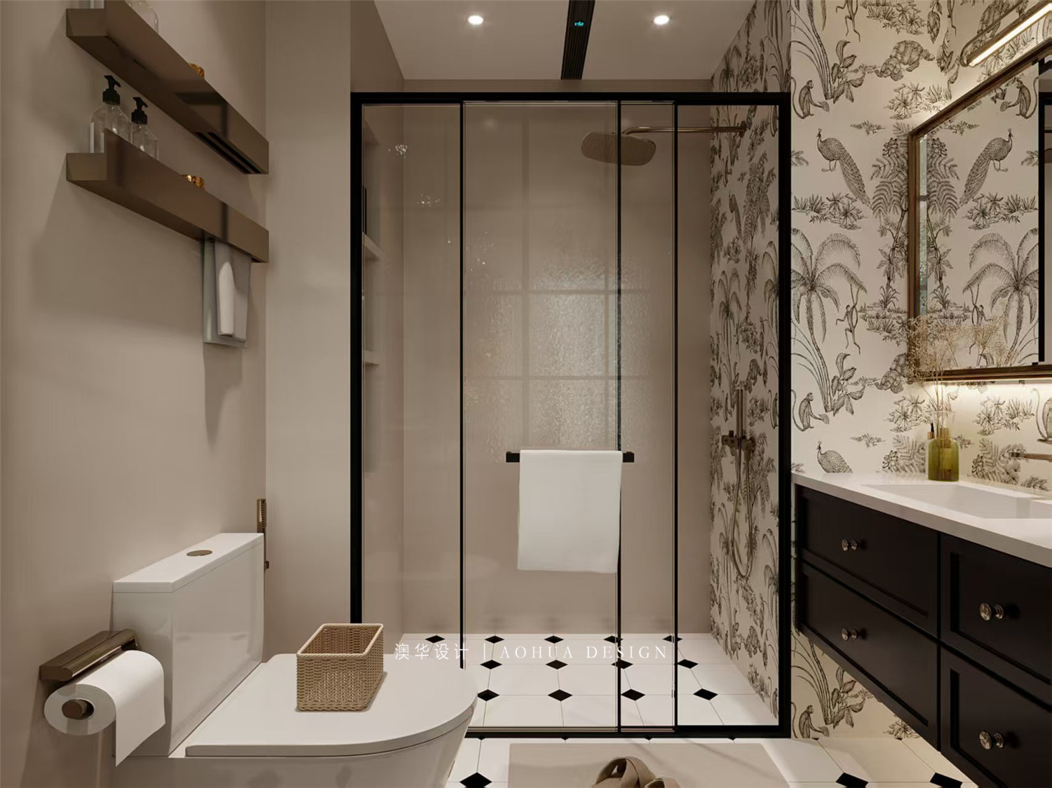 華僑城原岸裝修,美式風格