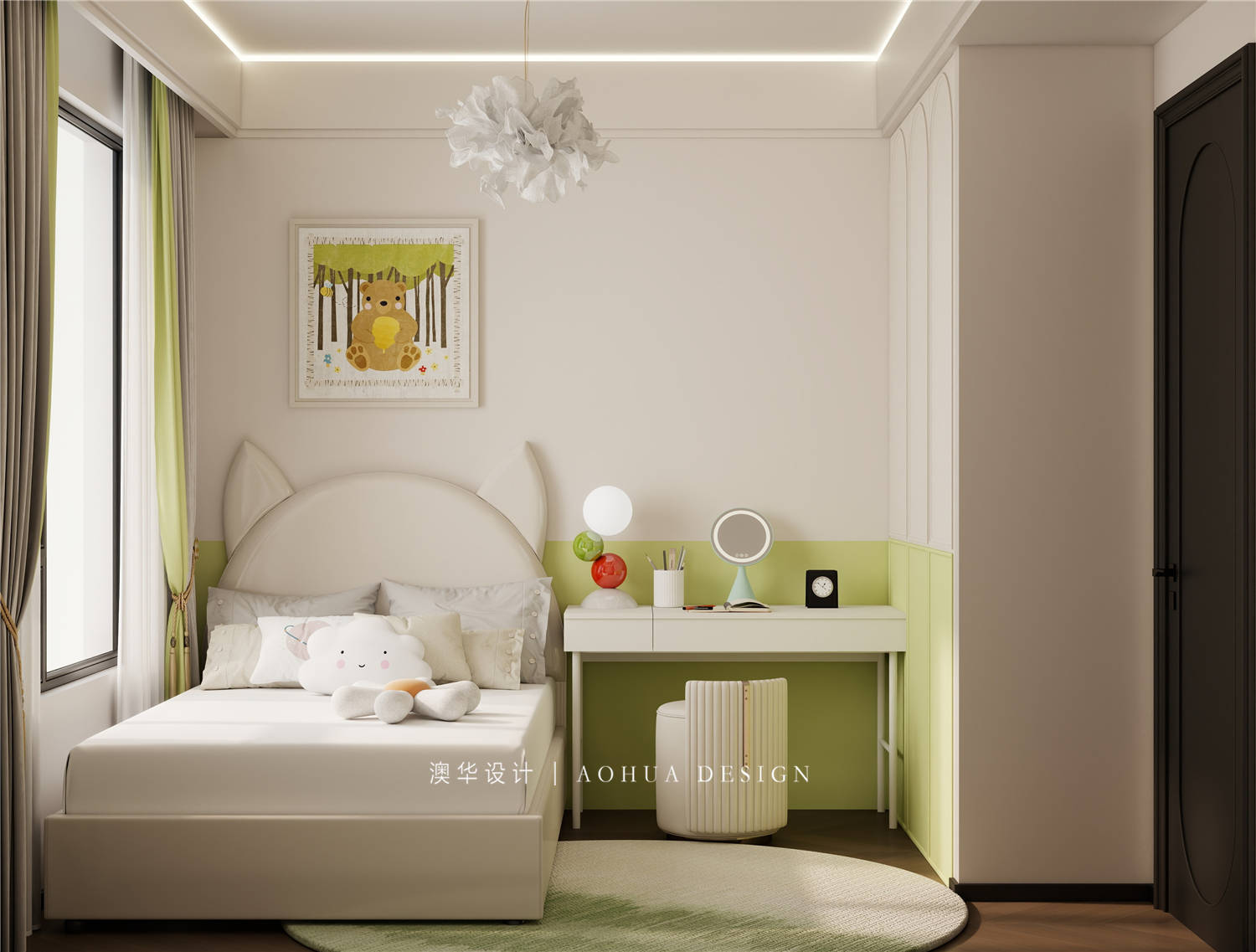 華發都薈天地裝修,法式復古風格