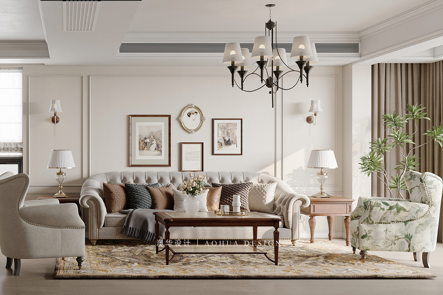 西湖山居裝修,美式風格