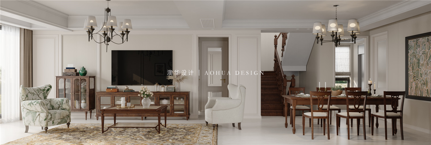 西湖山居裝修,美式風格