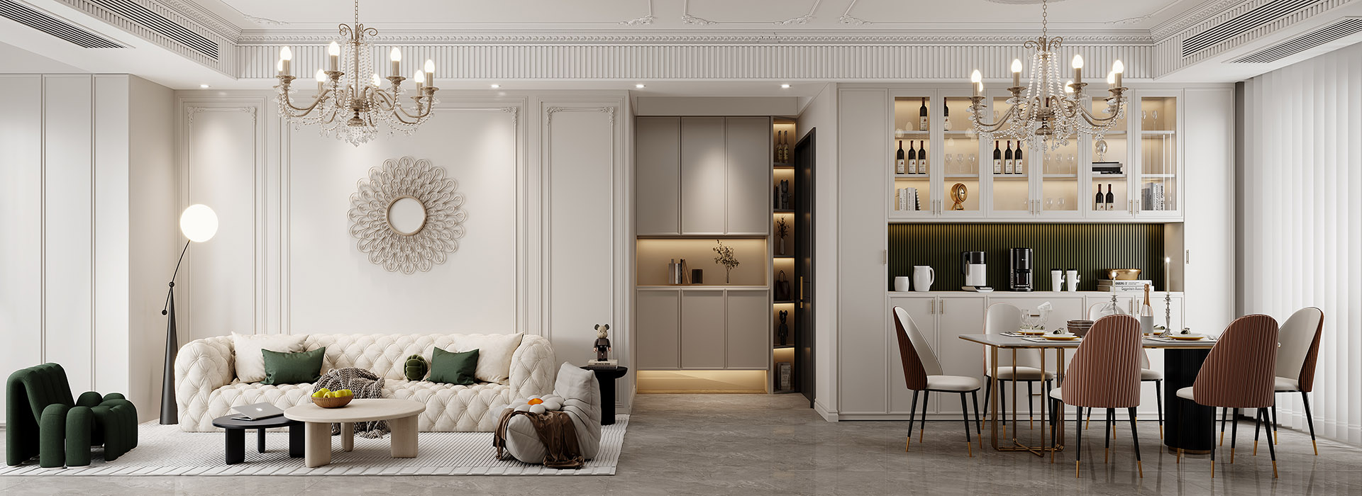 世茂十里星河裝修,法式輕奢風格