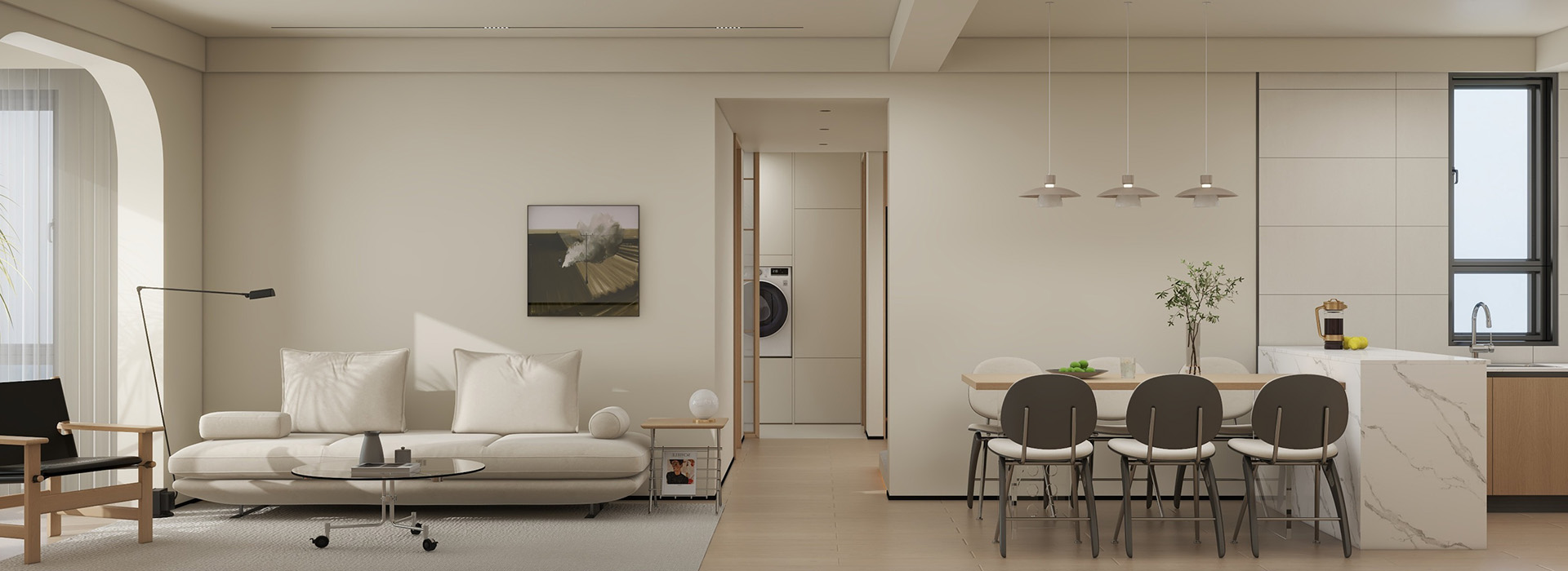 金輝世界城裝修,現(xiàn)代原木風格