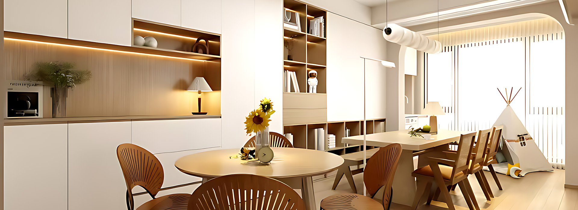 光谷悅城裝修,現(xiàn)代奶油風(fēng)格